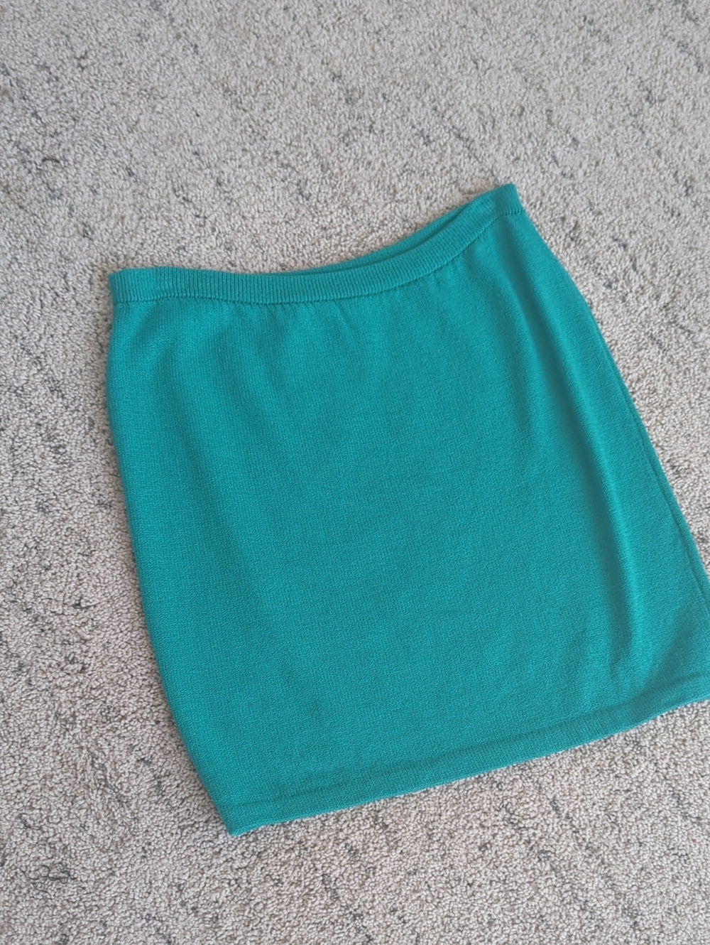 St. John Collection Teal Knit Mini Skirt